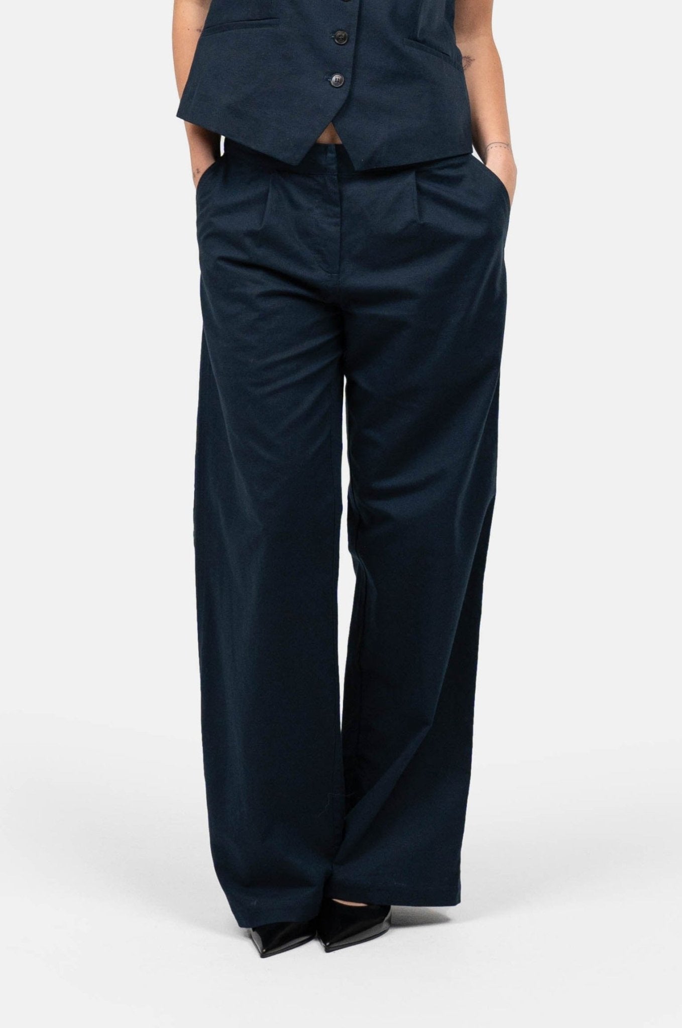 Hør Suitpants Navy | Skagen-clothing.dk